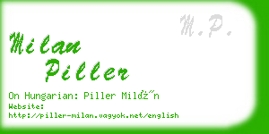 milan piller business card